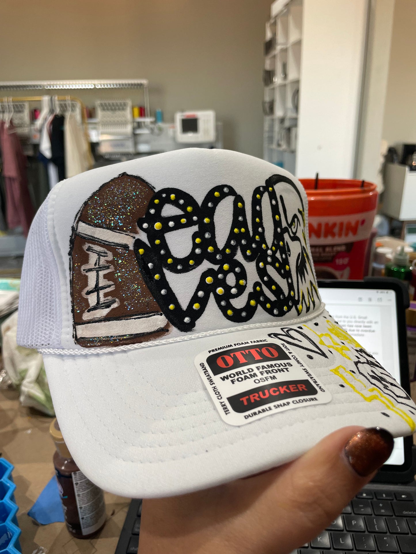 HAND PAINTED FOAM TRUCKER HATS