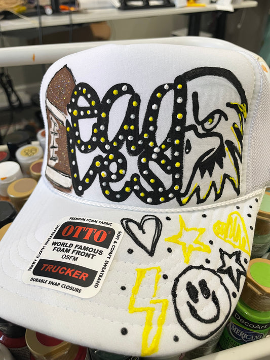 HAND PAINTED FOAM TRUCKER HATS